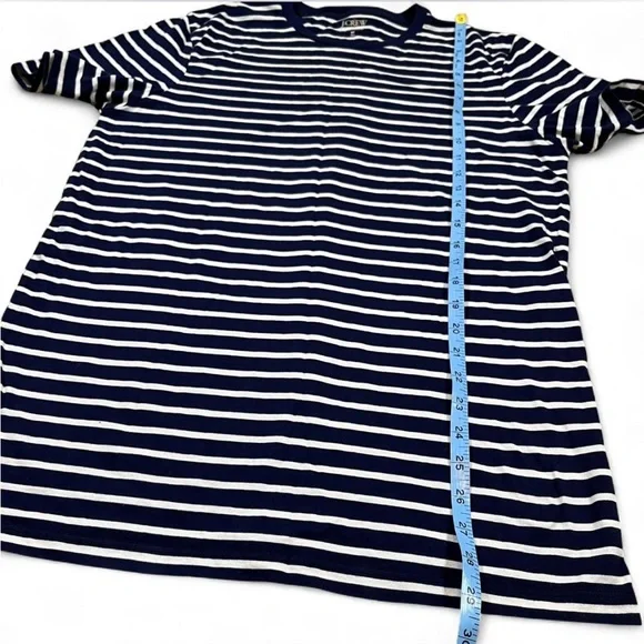 J. Crew Mens 100% Cotton T-shirt stripe Size M Tall Short Sleeve - Picture 5 of 7